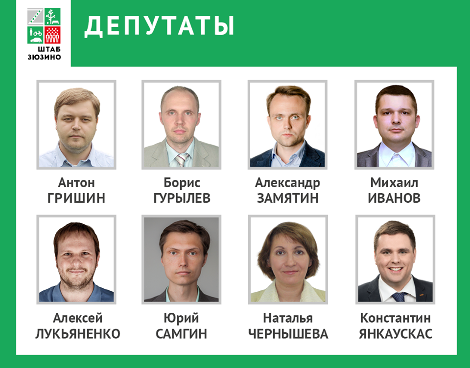 Муниципальные депутаты Совета Депутатов района Зюзино
