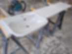 White Tristone Vanity Top.