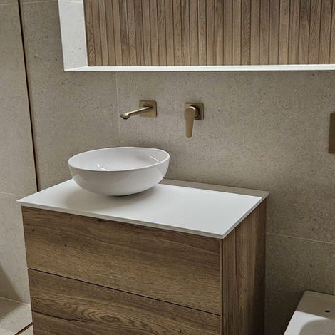 Modern Bathroom Vanity with Quartz Top