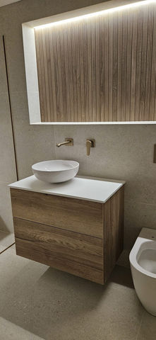 Modern Bathroom Vanity with Quartz Top
