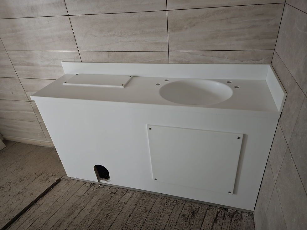 Custom-Made Assisted Living Vanity Units by L & B Solid Surfaces for Every Need