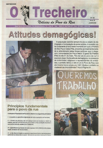 Identificador: 

Coleção: Acervo O Trecheiro

Ano: 09

Edição: 066

Data: Junho/1999

Abrangência: Brasil

Reference:
