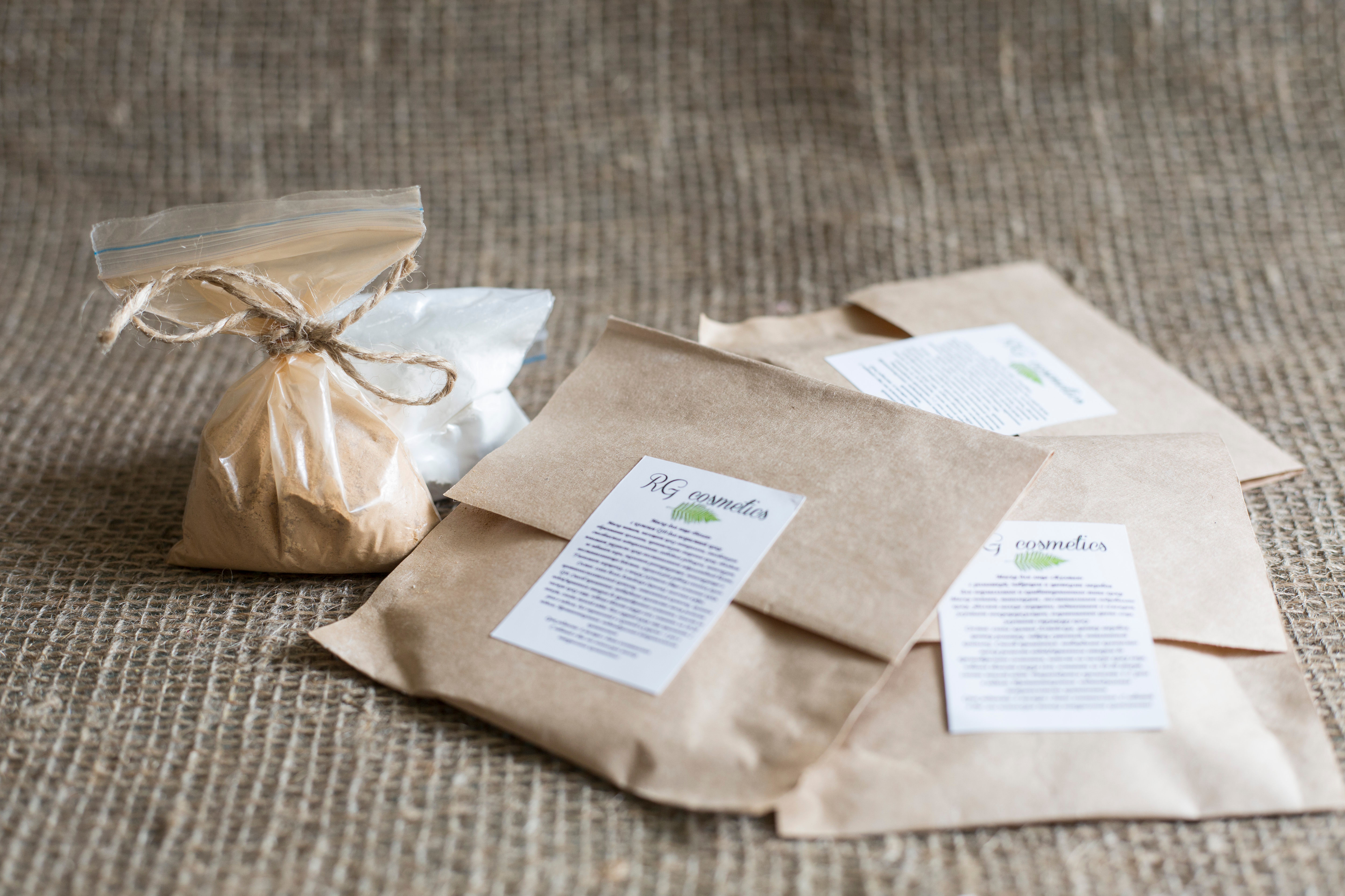 Маски для лица сухие с глиной и травами, 40 мл