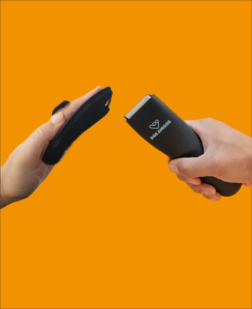 Afeitadora Dos Amigos y Esponja Exfoliante de Silicona 100% antibacteriana