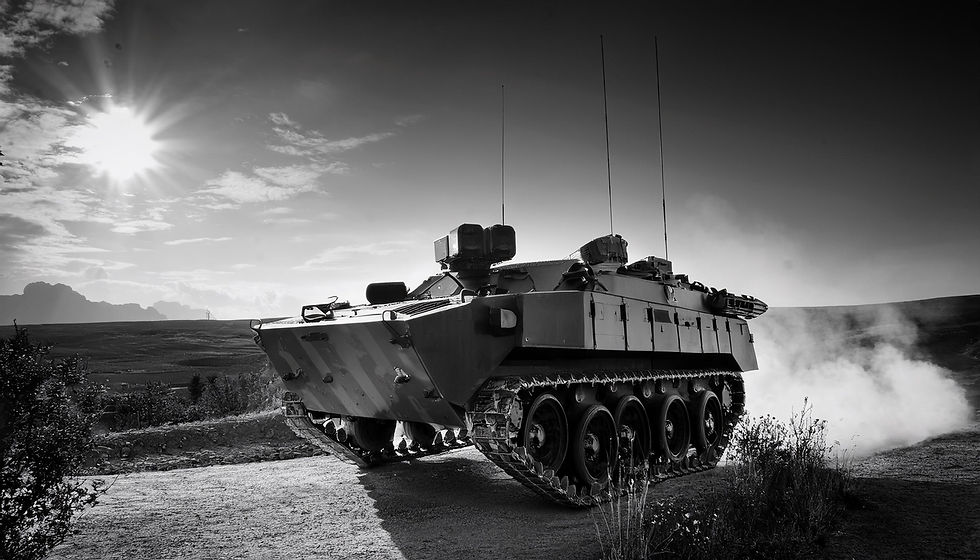 Firefly sleek black and white image of a modular tracked platform for the movement control