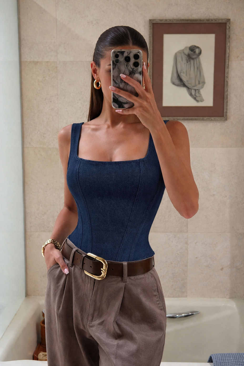 Corset denim Amelia 