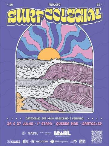 Circuito Paulista de Surf Colegial estreia em Santos como nova vitrine do surfe de base no estado