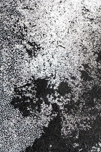 abstract werk met zwart en wit