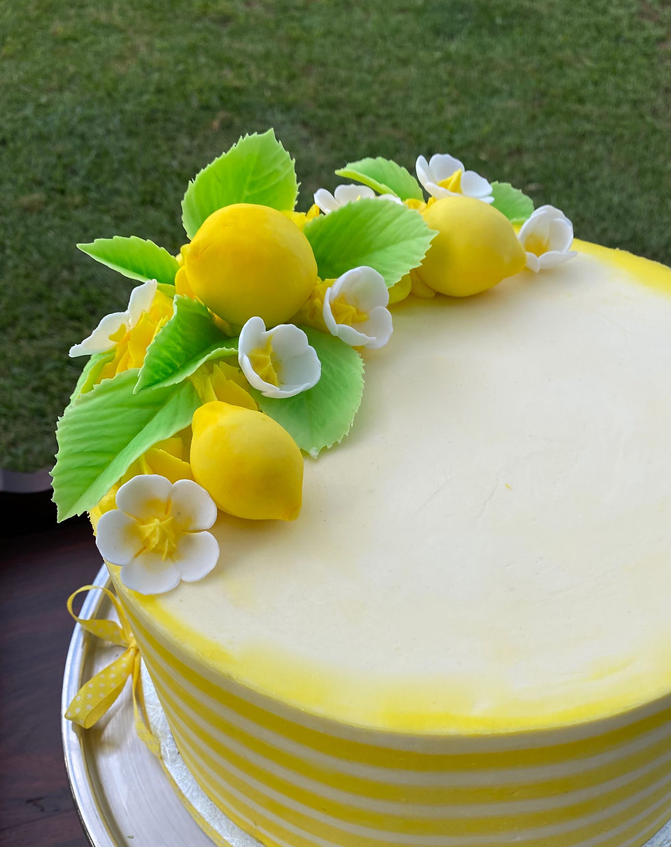 Lemon Stripe Cake