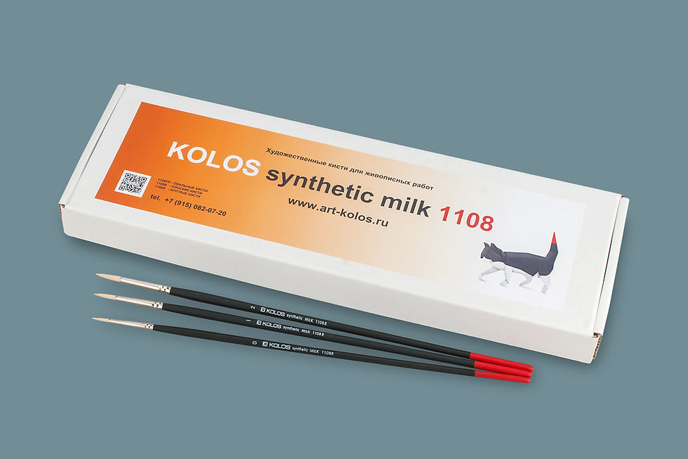 Набор круглых кистей KOLOS milk