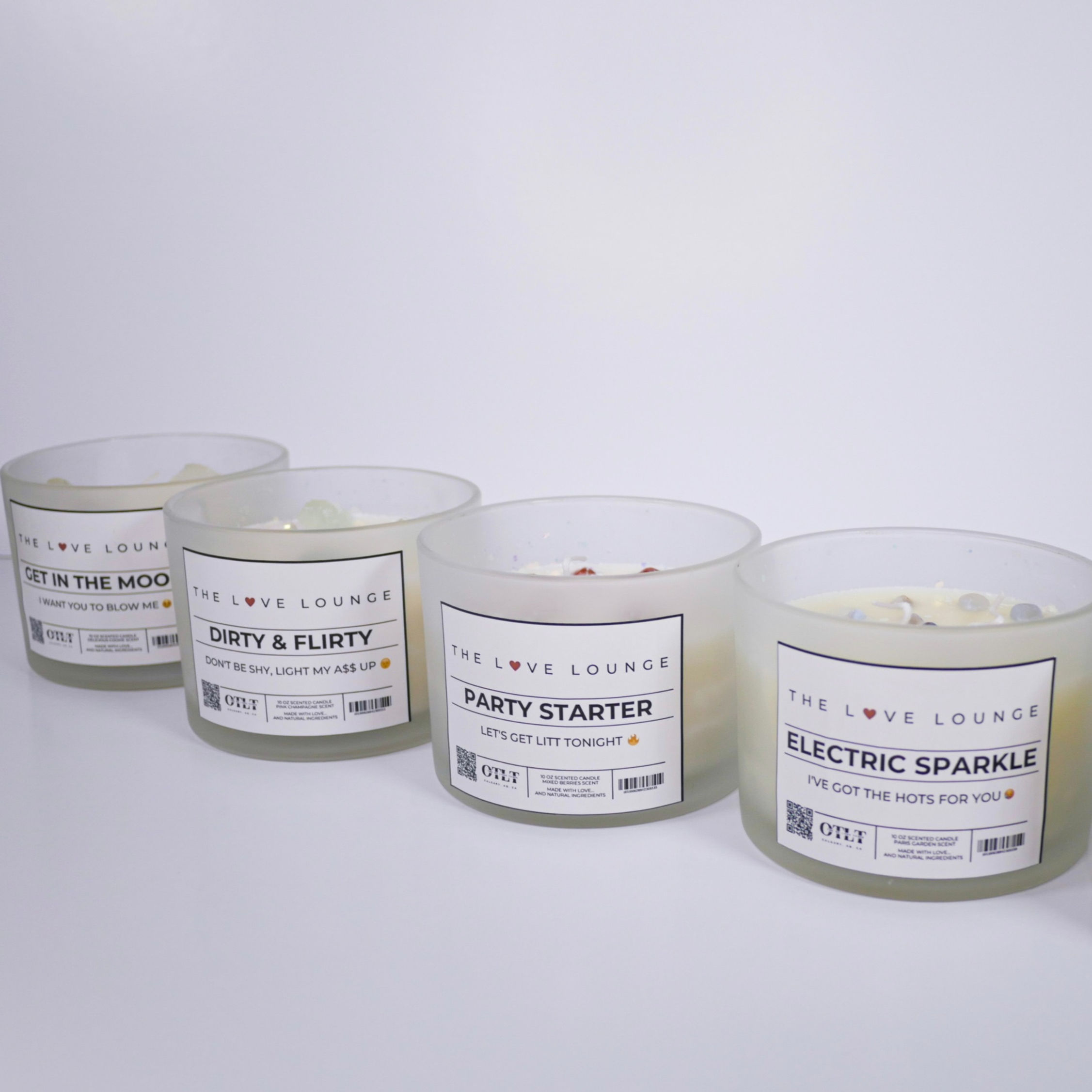 Set of 4 Love Lounge Scented Candles