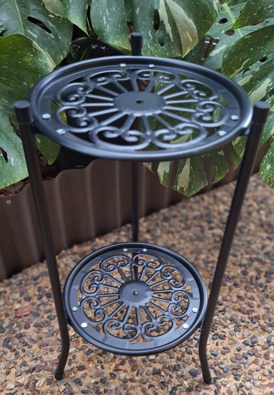 Metal Flower Rack - Decorative Plant Rack (50cm)
