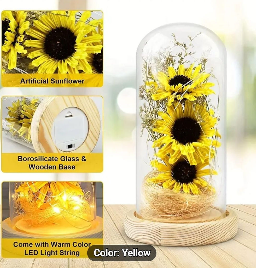 Thumbnail: Eternal Sunflower LED Glass Dome