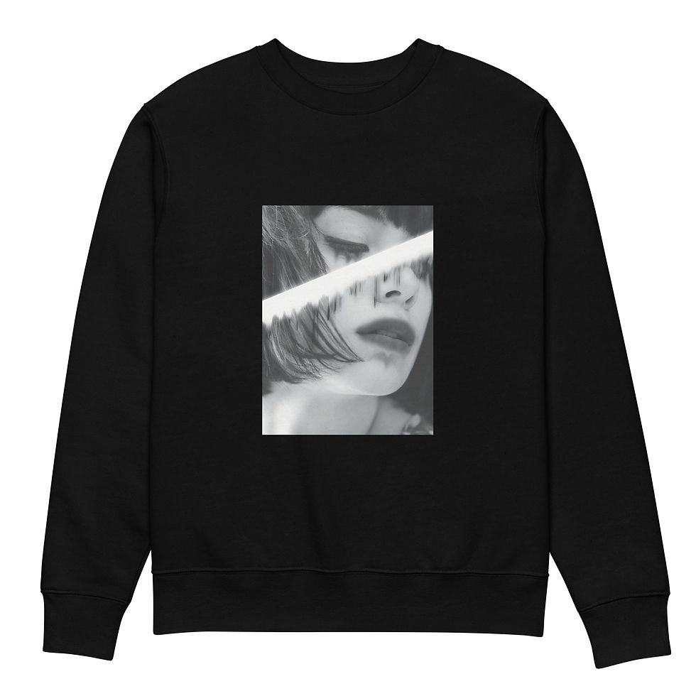 Monochromatic Gothic Alien Sweatshirt front view