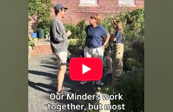 Dog walkers chat at a BBQ in Philadelphia
