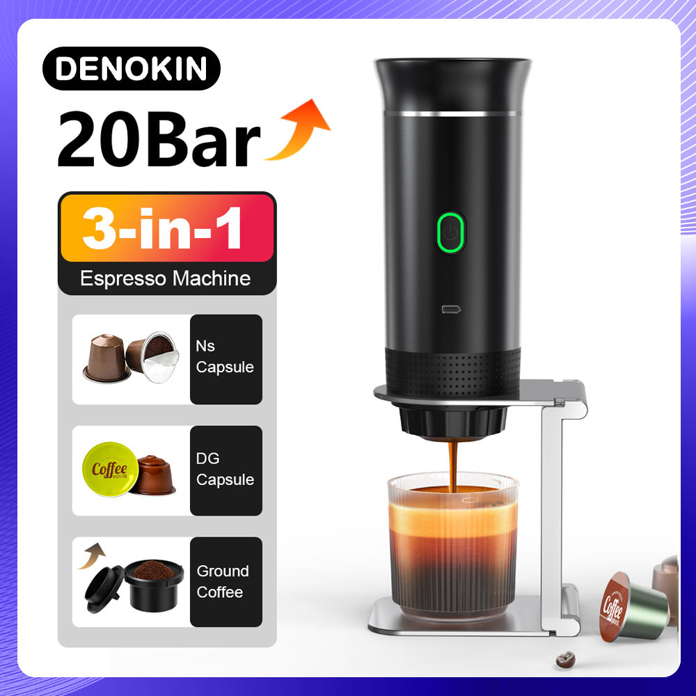 Wireless Electric Portable Espresso Coffee Machine for Car & Home Camping Coffee