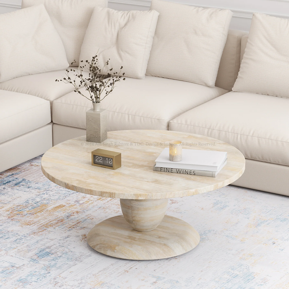 oval pedestal coffee table