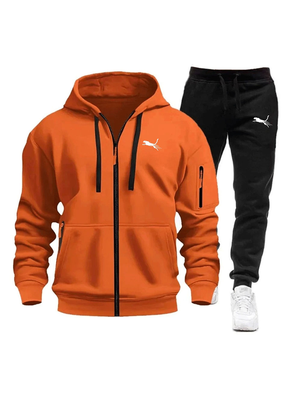 Thumbnail: Men's Clothing Casual Sweatshirt Suit Sweatshirts for Men Daily Zipper Hoodies H