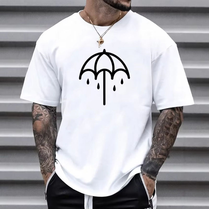 Umbrella Bring Me The Horizons Metal Washed Oversized T-shirt Street Hip Hop 100