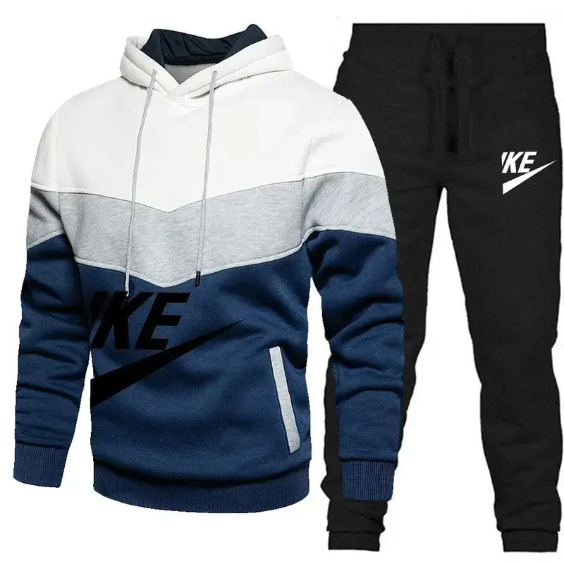 Thumbnail: 2025 New Men Autumn Winter Sets Zipper Hoodie Pants Pieces Casual Tracksuit Male