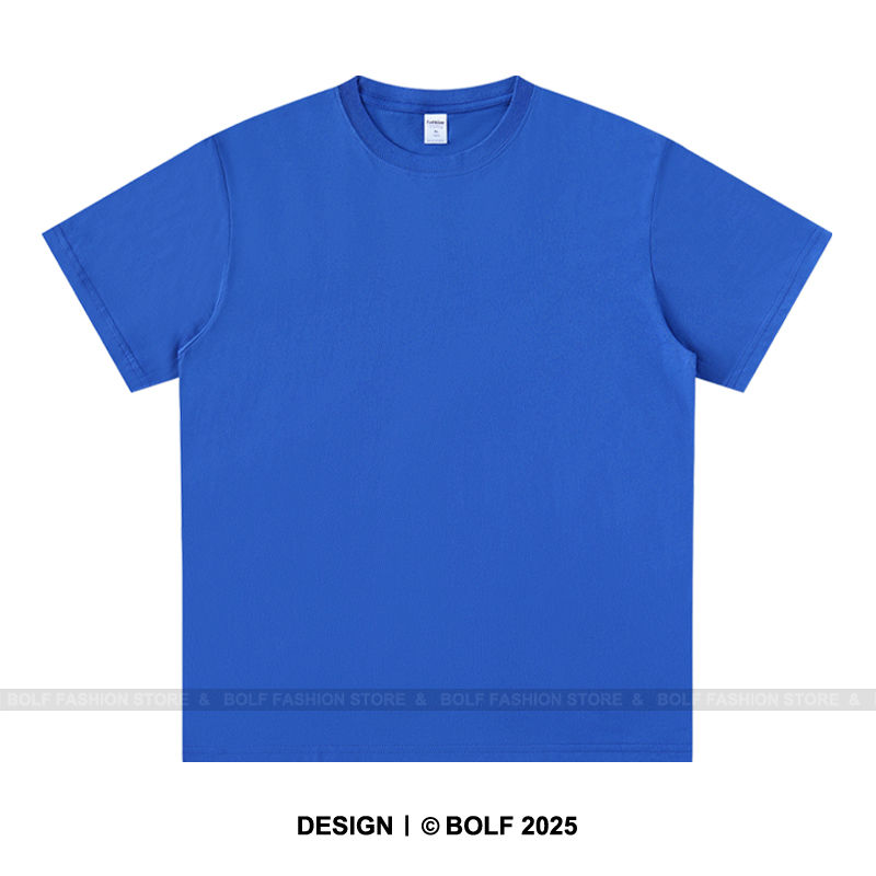 Thumbnail: S-5XL 2026 New Summer 220GSM T-Shirt 100% Cotton Oversized Solid Color for Men a