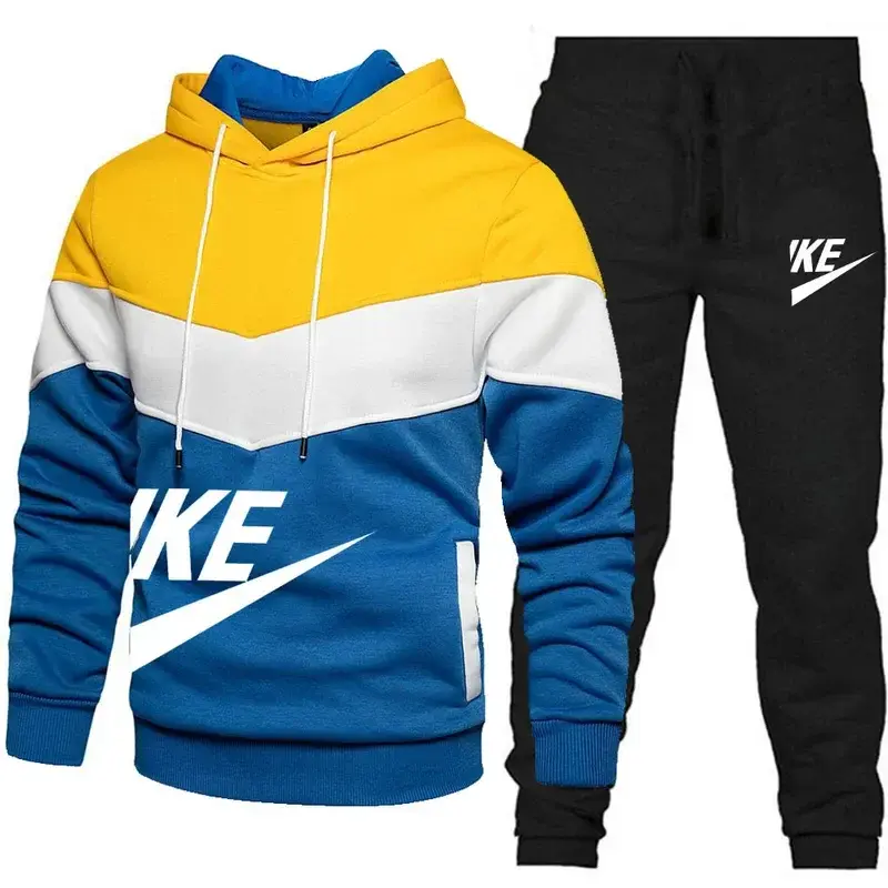 Thumbnail: 2025 New Men Autumn Winter Sets Zipper Hoodie Pants Pieces Casual Tracksuit Male