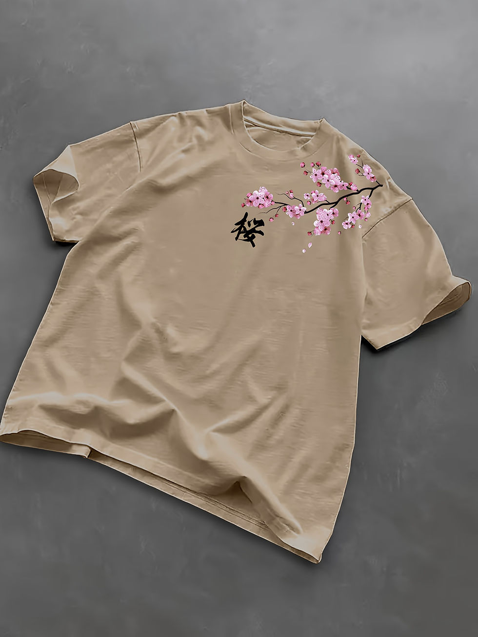 Thumbnail: 100% cotton summer men's casual loose cherry blossom Japanese element printed sp