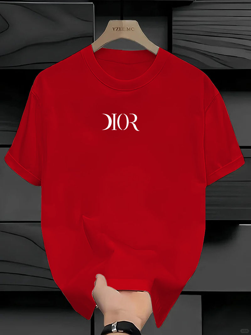 Thumbnail: 2026 New Summe Luxury Brand T-shirt Pure Cotton Flat Print Large Size Round Neck
