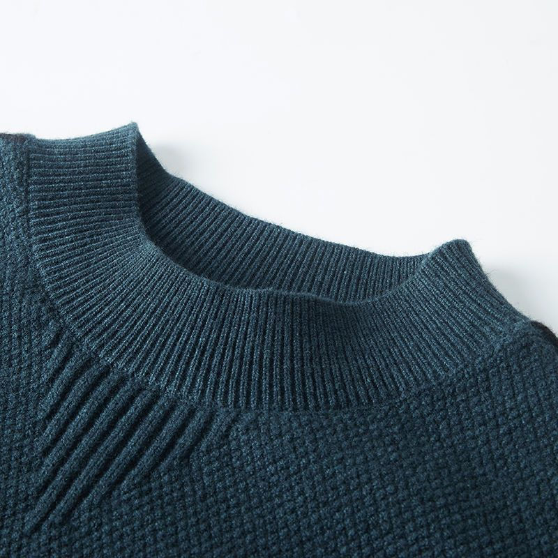 Thumbnail: 2025 New Winter New Men's Sweater Half Turtle Neck Inverted Triangle Jacquard Sw