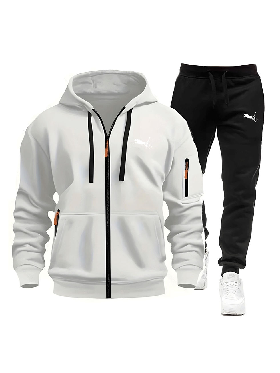 Thumbnail: Men's Clothing Casual Sweatshirt Suit Sweatshirts for Men Daily Zipper Hoodies H
