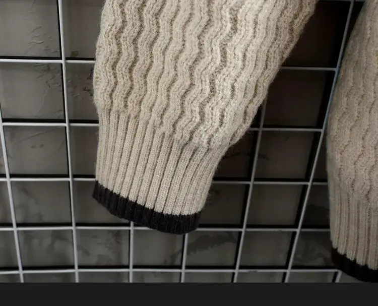 Thumbnail: Brand Clothing Men's Loose Pullover Male Slim Fit Fashion Knitted Sweater Man  T