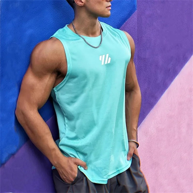 Thumbnail: 2025 newest Summer Gym Vest High Quality mesh Shirt Sleeveless T-shirts Men Tank