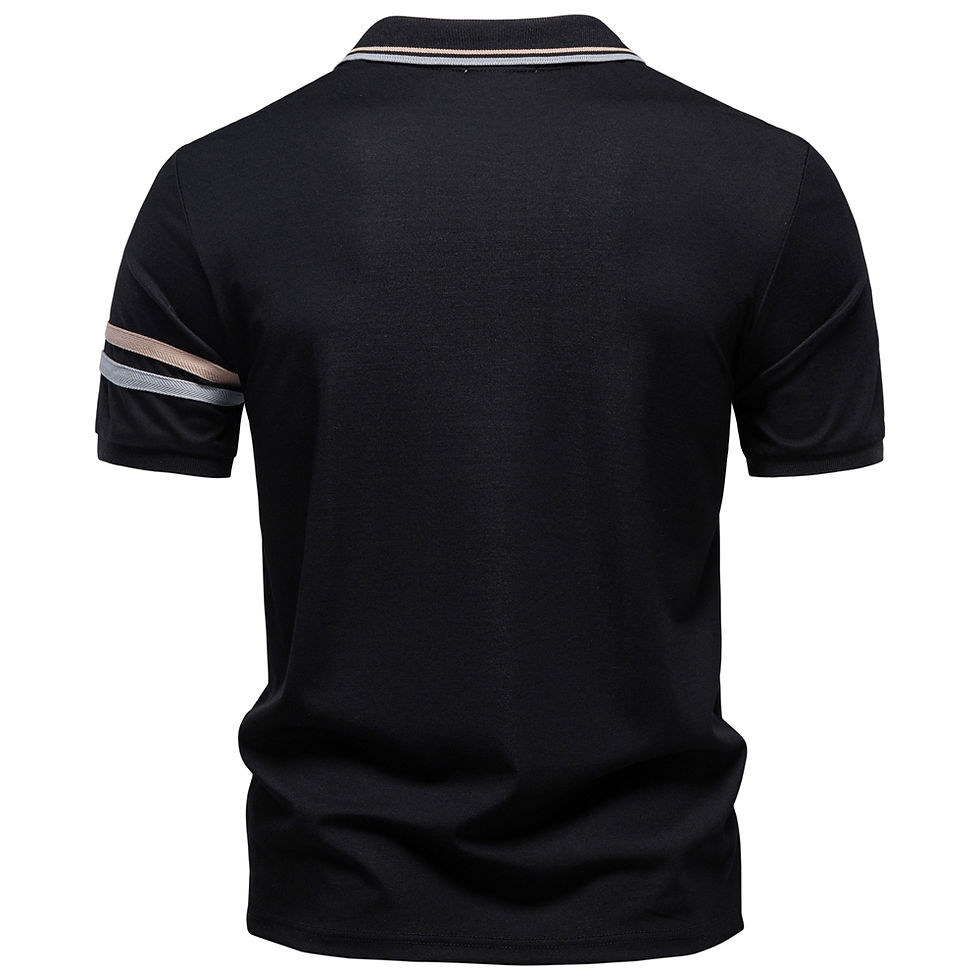 Thumbnail: AIOPESON Men's Lightweight Breathable Polo Shirt Half Zipper Collar Solid Color 
