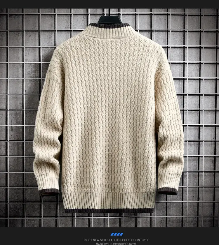 Thumbnail: Brand Clothing Men's Loose Pullover Male Slim Fit Fashion Knitted Sweater Man  T