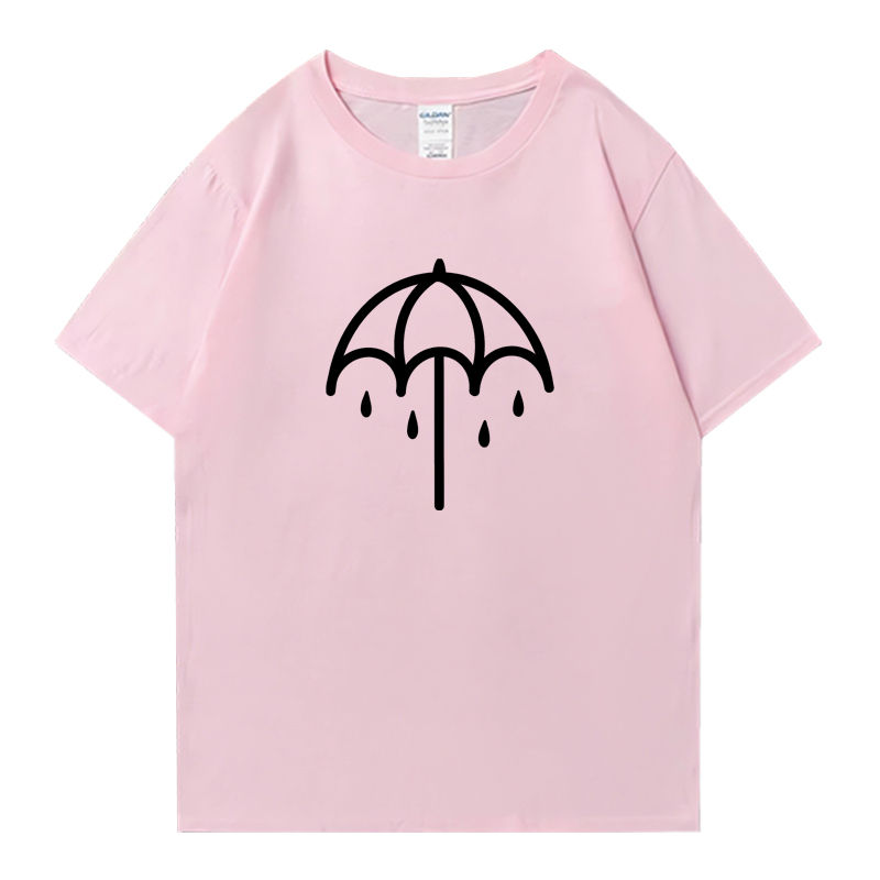 Thumbnail: Umbrella Bring Me The Horizons Metal Washed Oversized T-shirt Street Hip Hop 100