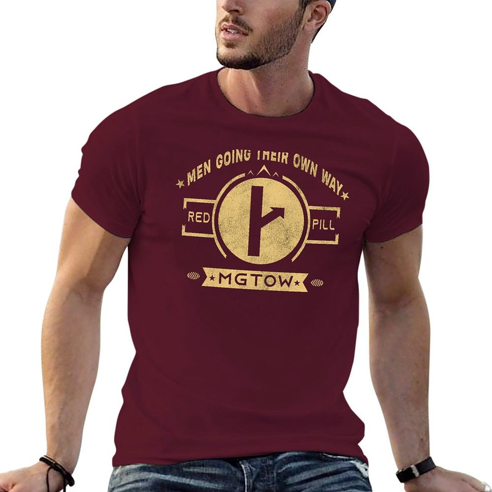 Thumbnail: MGTOW Men Going Their Own Way Vintage Stylish T-Shirt plus sizes summer tops men