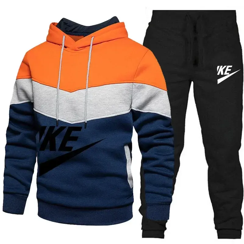 Thumbnail: 2025 New Men Autumn Winter Sets Zipper Hoodie Pants Pieces Casual Tracksuit Male