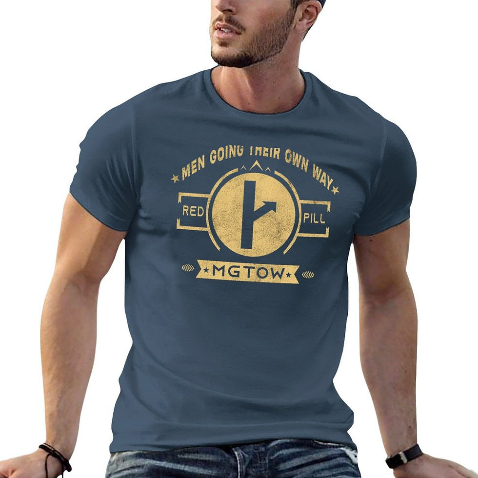 Thumbnail: MGTOW Men Going Their Own Way Vintage Stylish T-Shirt plus sizes summer tops men