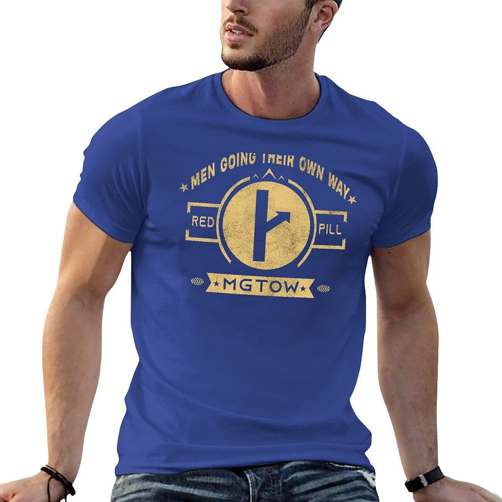 Thumbnail: MGTOW Men Going Their Own Way Vintage Stylish T-Shirt plus sizes summer tops men