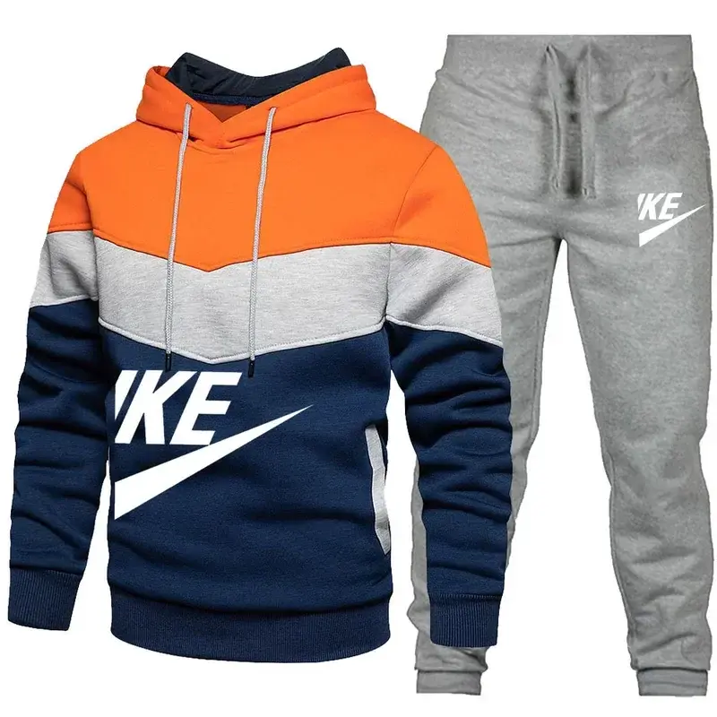 Thumbnail: 2025 New Men Autumn Winter Sets Zipper Hoodie Pants Pieces Casual Tracksuit Male