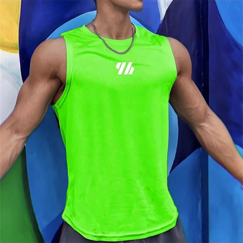 Thumbnail: 2025 newest Summer Gym Vest High Quality mesh Shirt Sleeveless T-shirts Men Tank