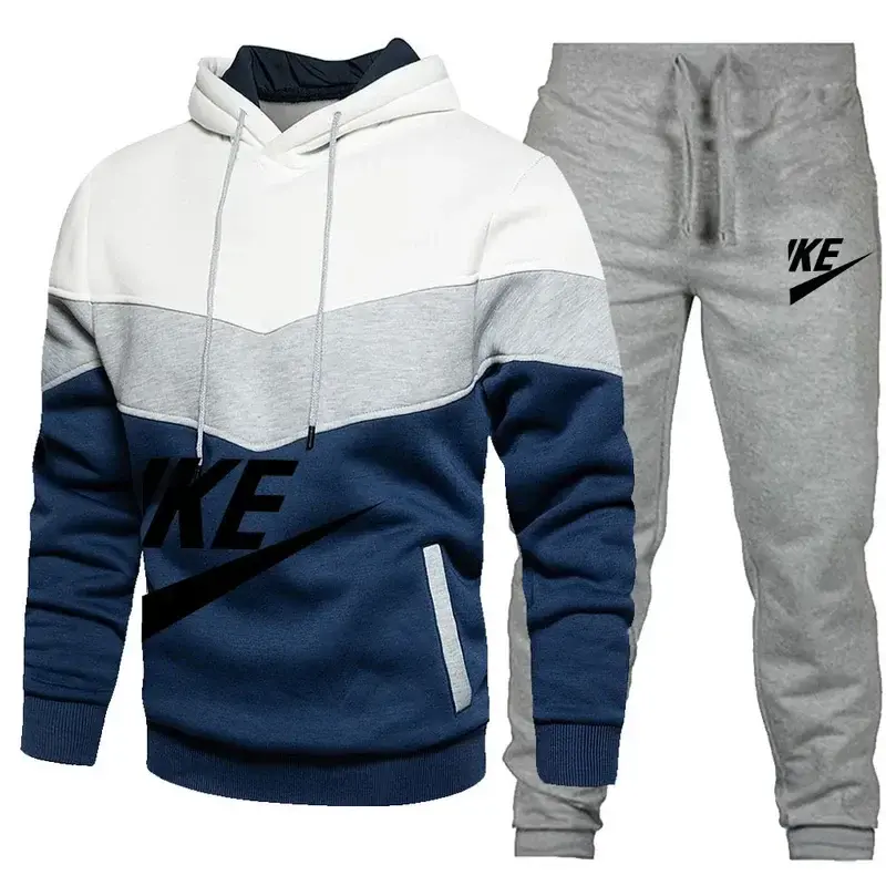 Thumbnail: 2025 New Men Autumn Winter Sets Zipper Hoodie Pants Pieces Casual Tracksuit Male
