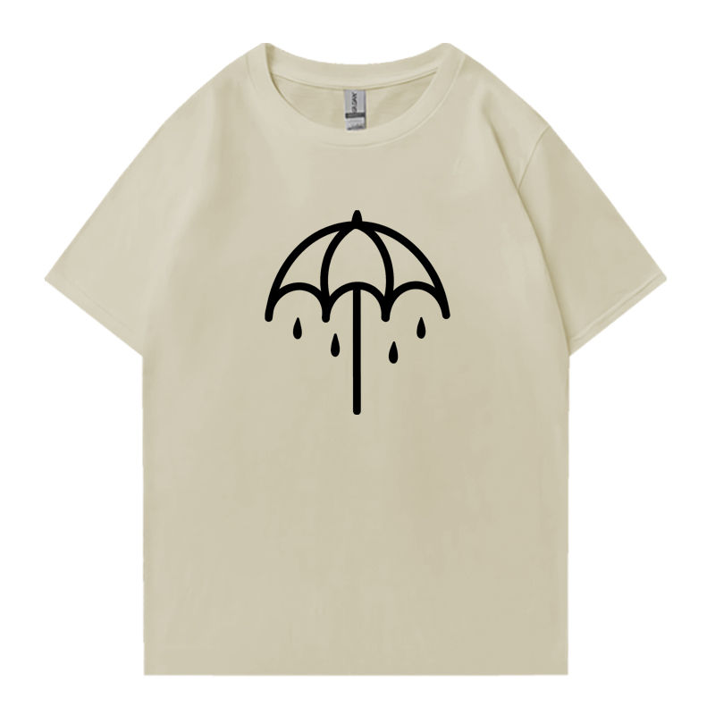 Thumbnail: Umbrella Bring Me The Horizons Metal Washed Oversized T-shirt Street Hip Hop 100
