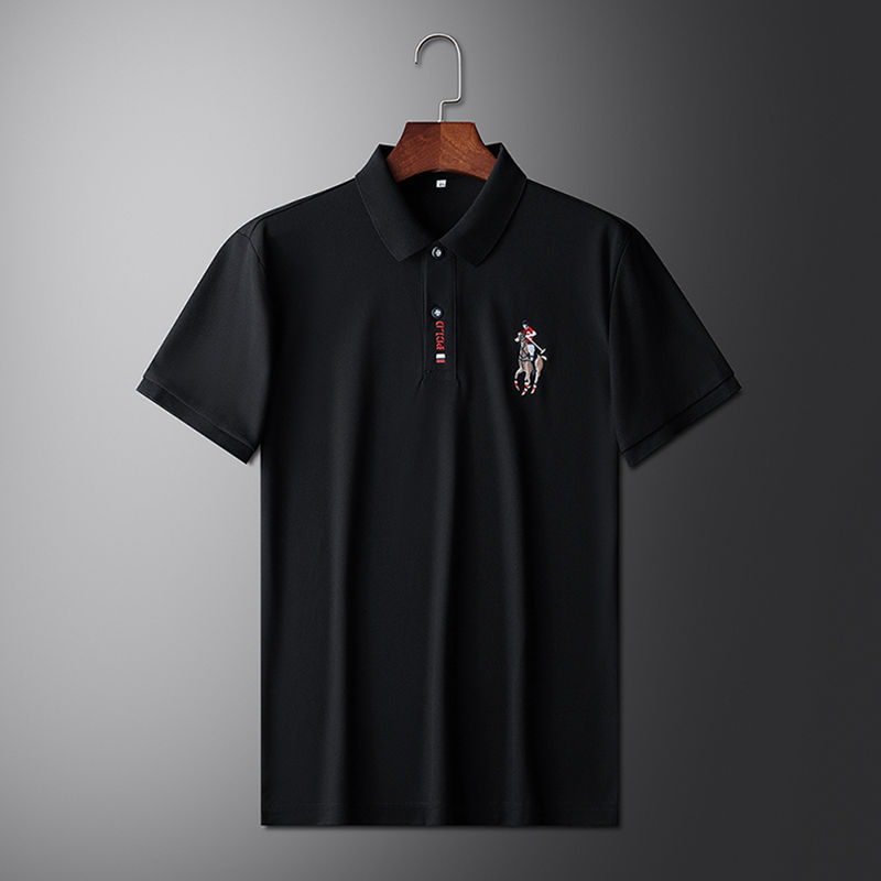 Thumbnail: Men's Embroidered Casual Fashion Short Sleeved POLO Shirt Summer Comfortable Top