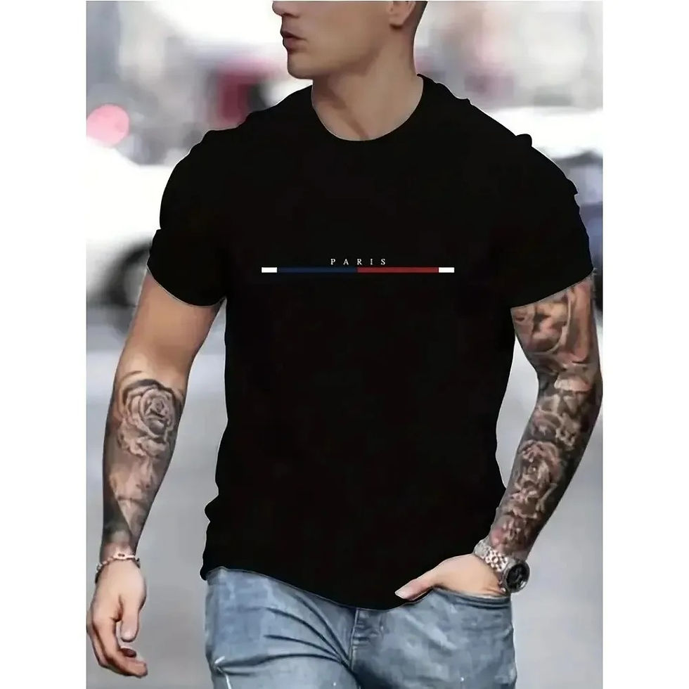 Thumbnail: 2026 New Digital Print Super Elastic Casual Short-Sleeved Men's Daily Party Home