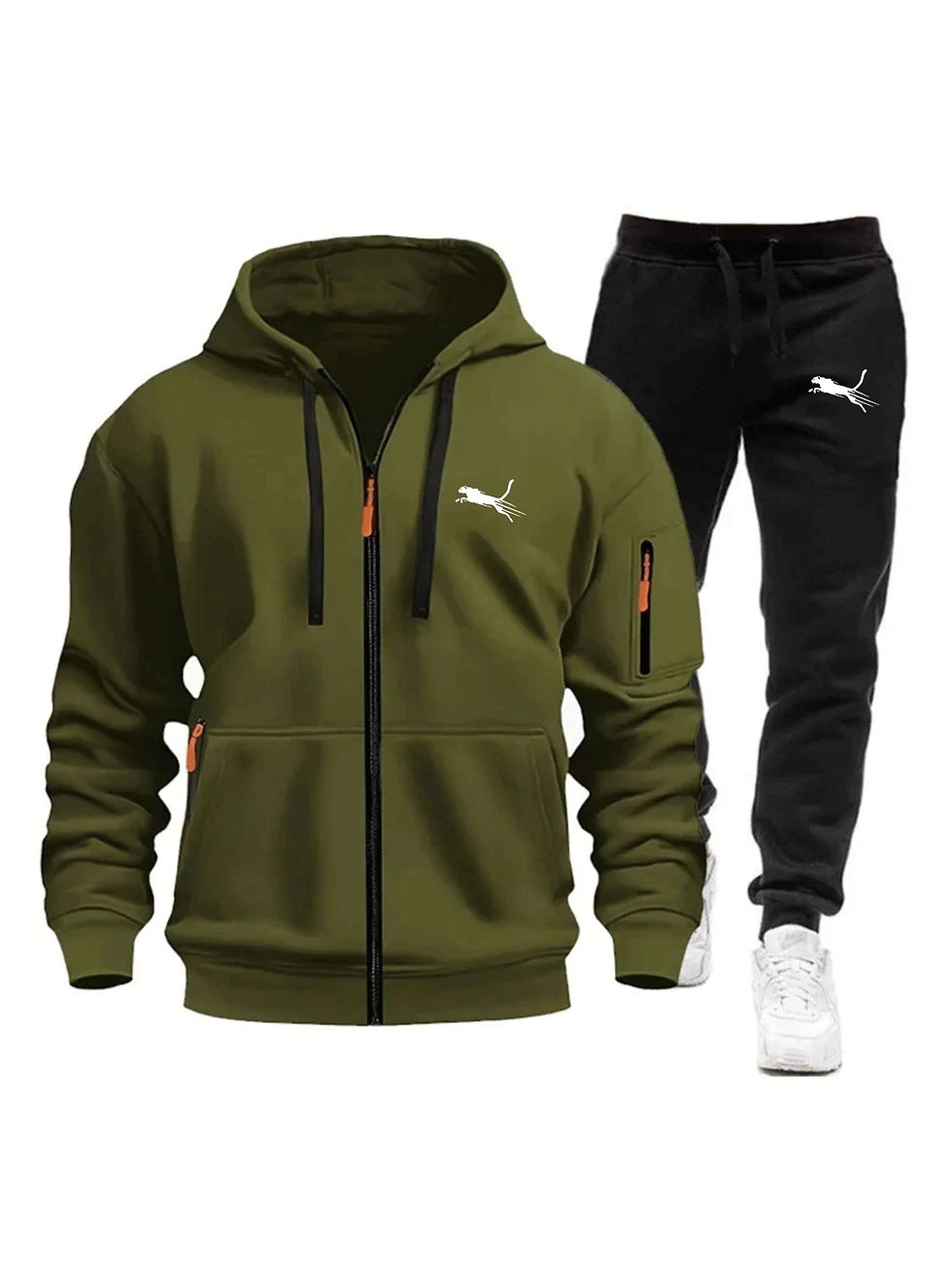 Thumbnail: Men's Clothing Casual Sweatshirt Suit Sweatshirts for Men Daily Zipper Hoodies H