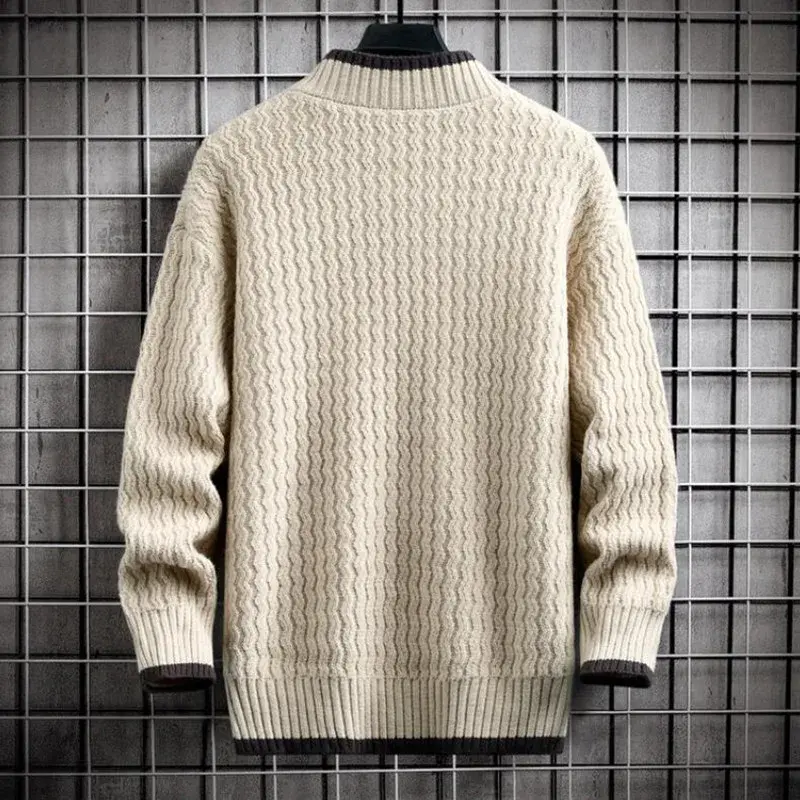 Thumbnail: Brand Clothing Men's Loose Pullover Male Slim Fit Fashion Knitted Sweater Man  T