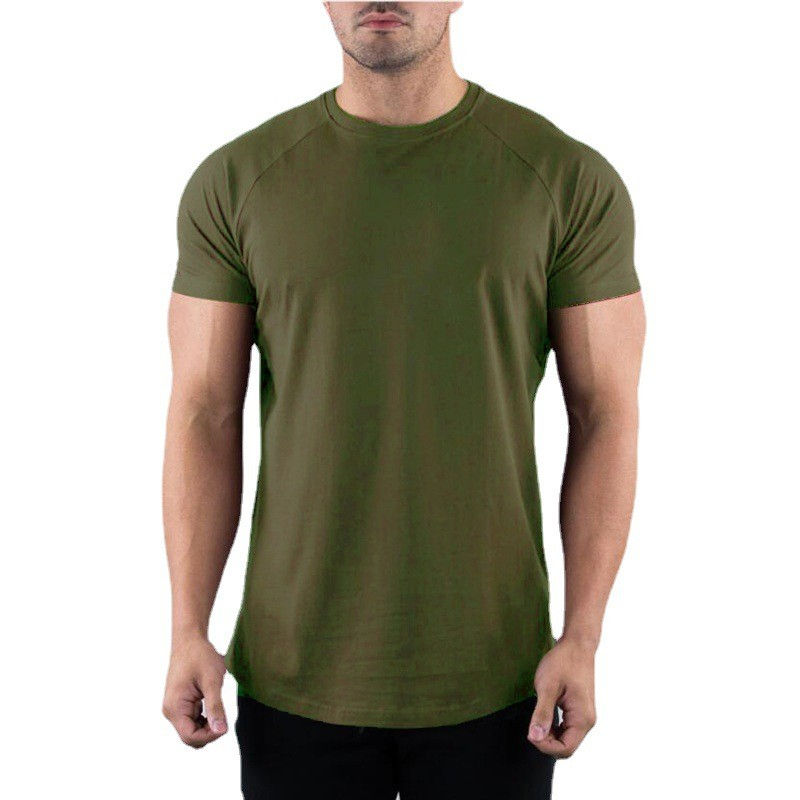 Thumbnail: Plain T Shirt Men Casual Short Sleeve Muscle Joggers Bodybuilding Tshirt Male Gy