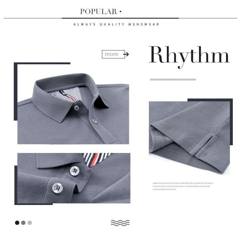 Thumbnail: 100% pure cotton men's breathable short sleeve T-shirt high-end luxury brand emb