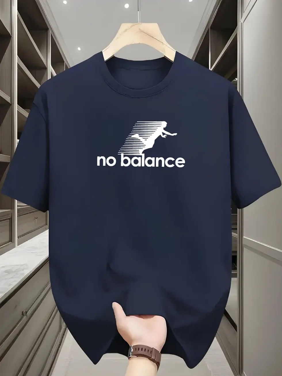 Thumbnail: 100% Cotton Summer Men's T Shirt Soft Breathable Fabric No Balance Letter Patter
